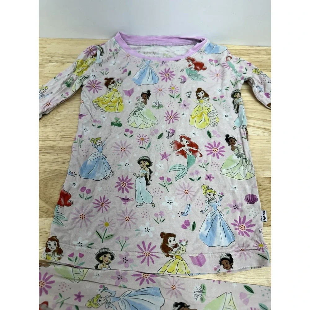Little Sleepies OG Disney Princess Pajama Set Pink Bamboo 2T Pants Long Sleeve